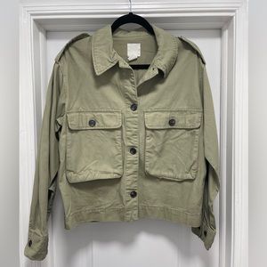 H&M Green Overshirt/ Utility Jacket Size S